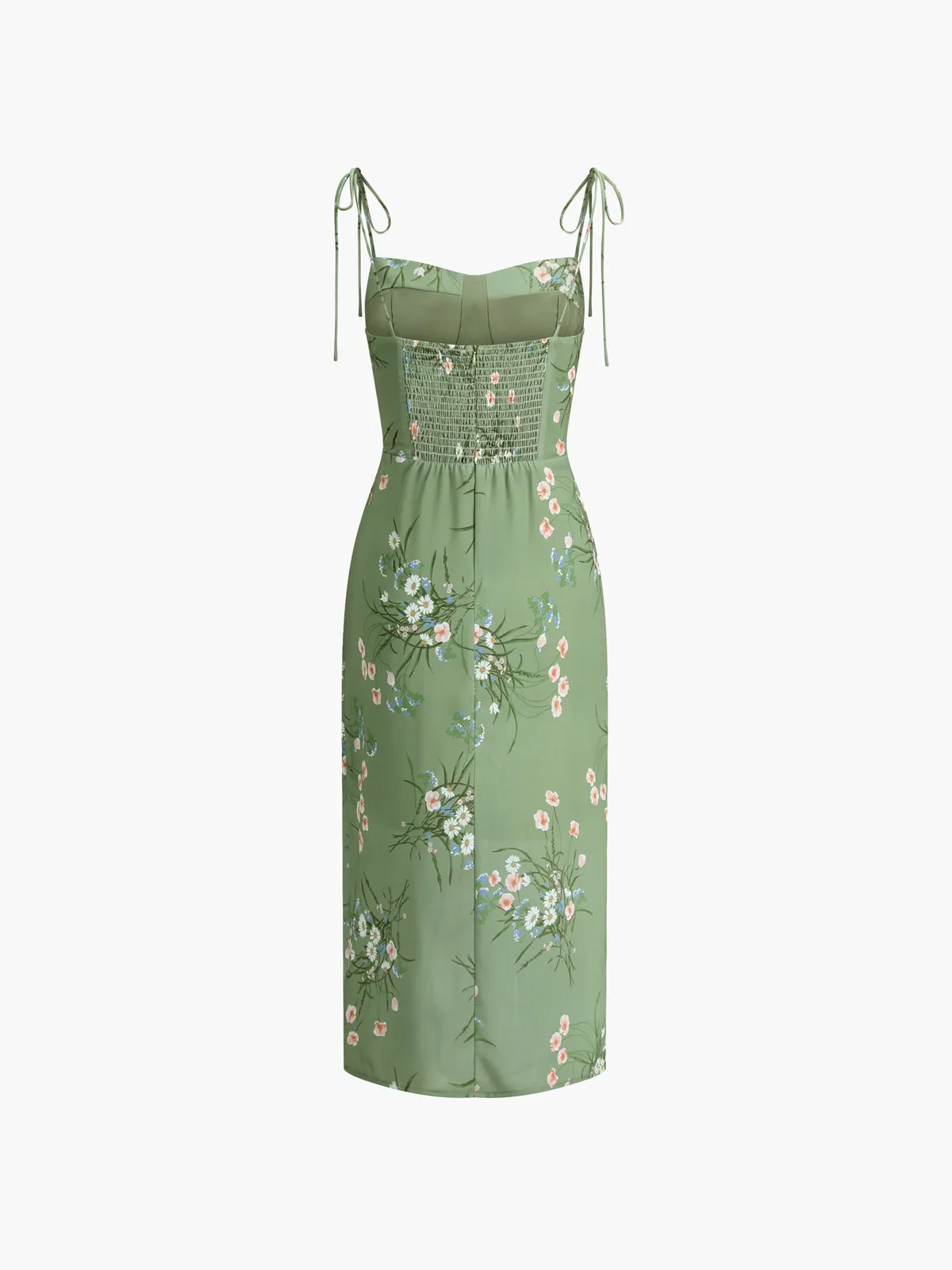 Floral Halter Chiffon Midi Dress sold by COMMENSE product image thumbnail 2