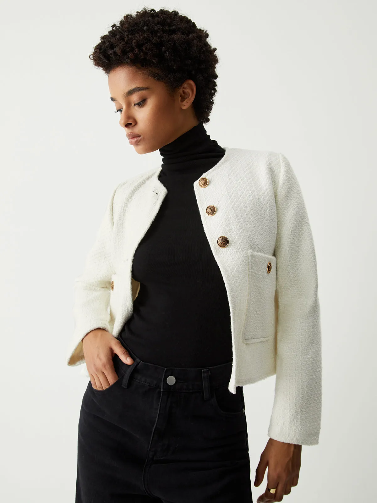 Vintage Tweed Blazer sold by COMMENSE product image thumbnail 3