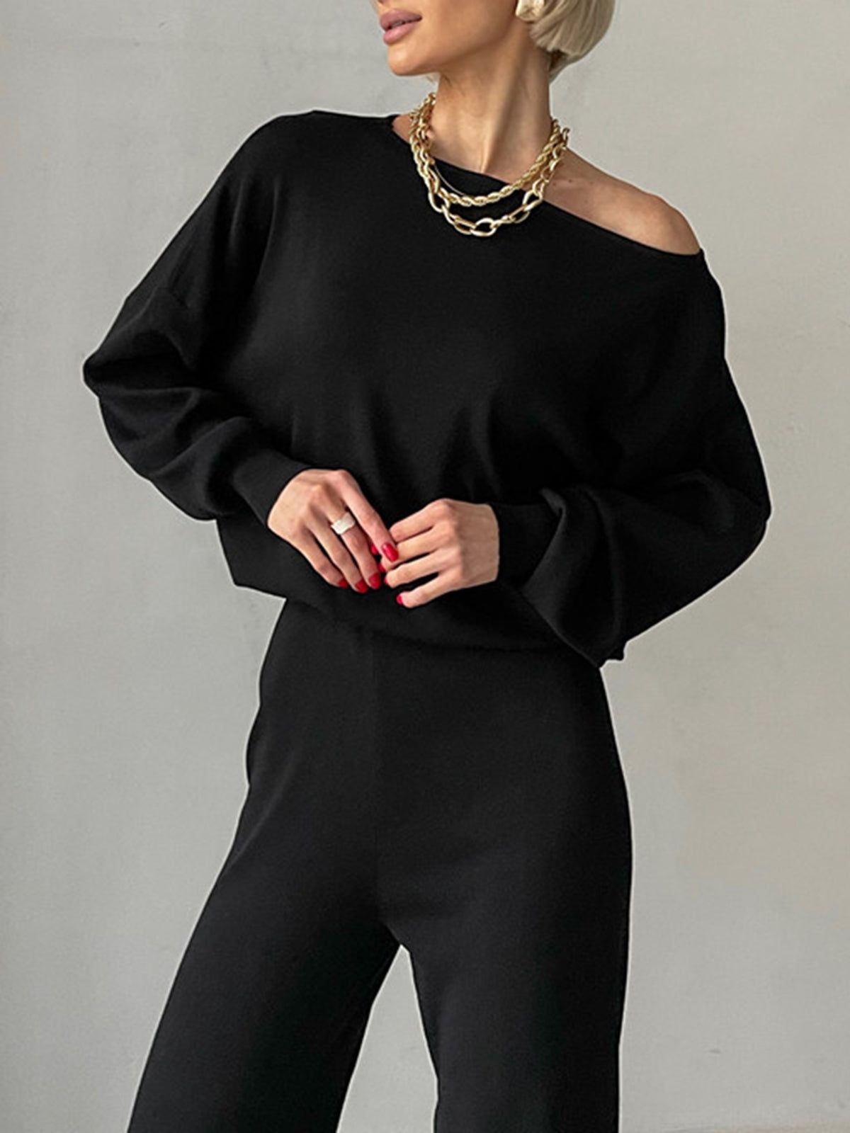 Quiet Luxury Long Sleeve Two Piece Pants Set sold by COMMENSE product image thumbnail 2