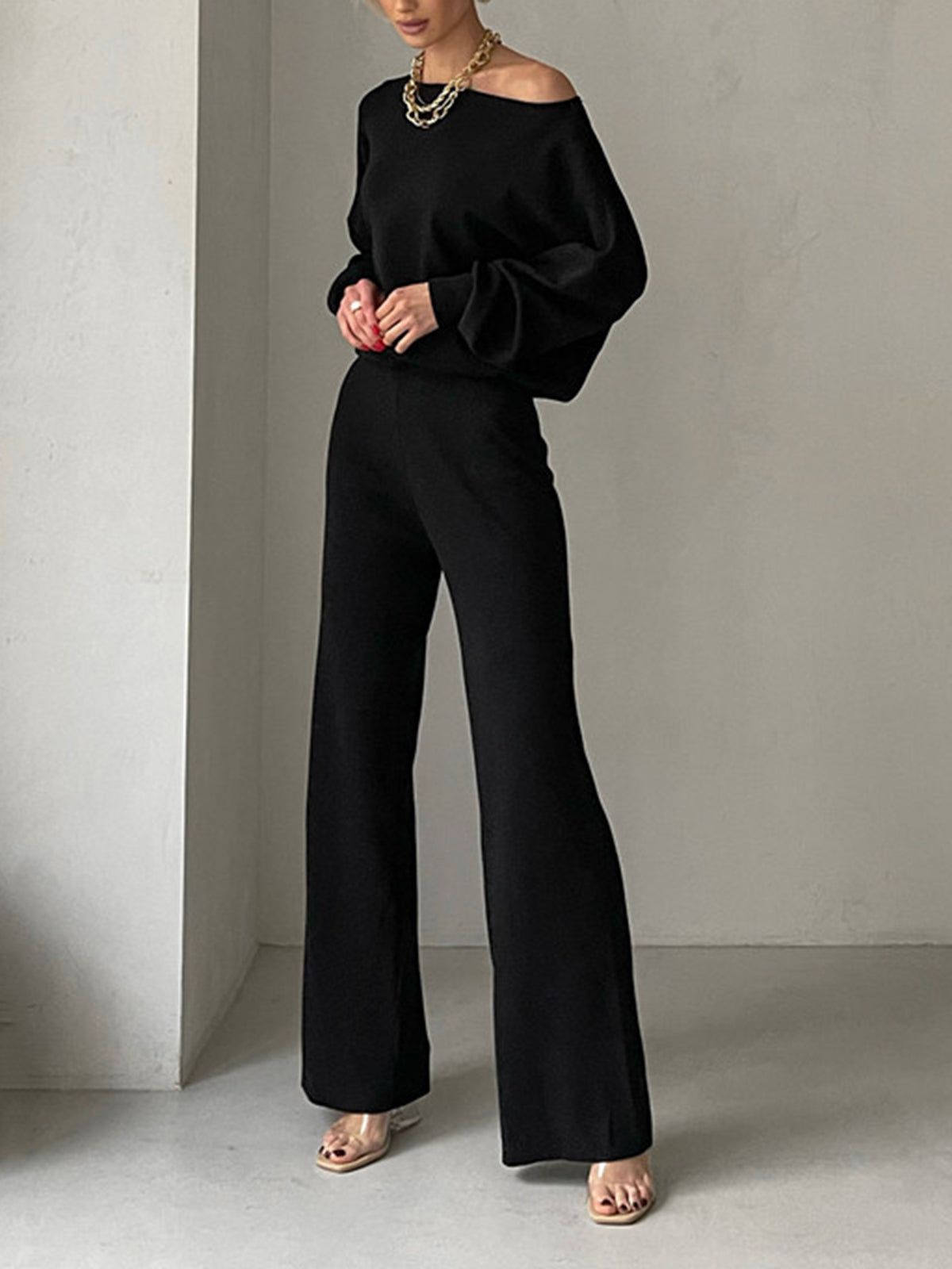 Quiet Luxury Long Sleeve Two Piece Pants Set sold by COMMENSE product image thumbnail 4