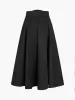 Pleat A-Line Midi Skirt sold by COMMENSE