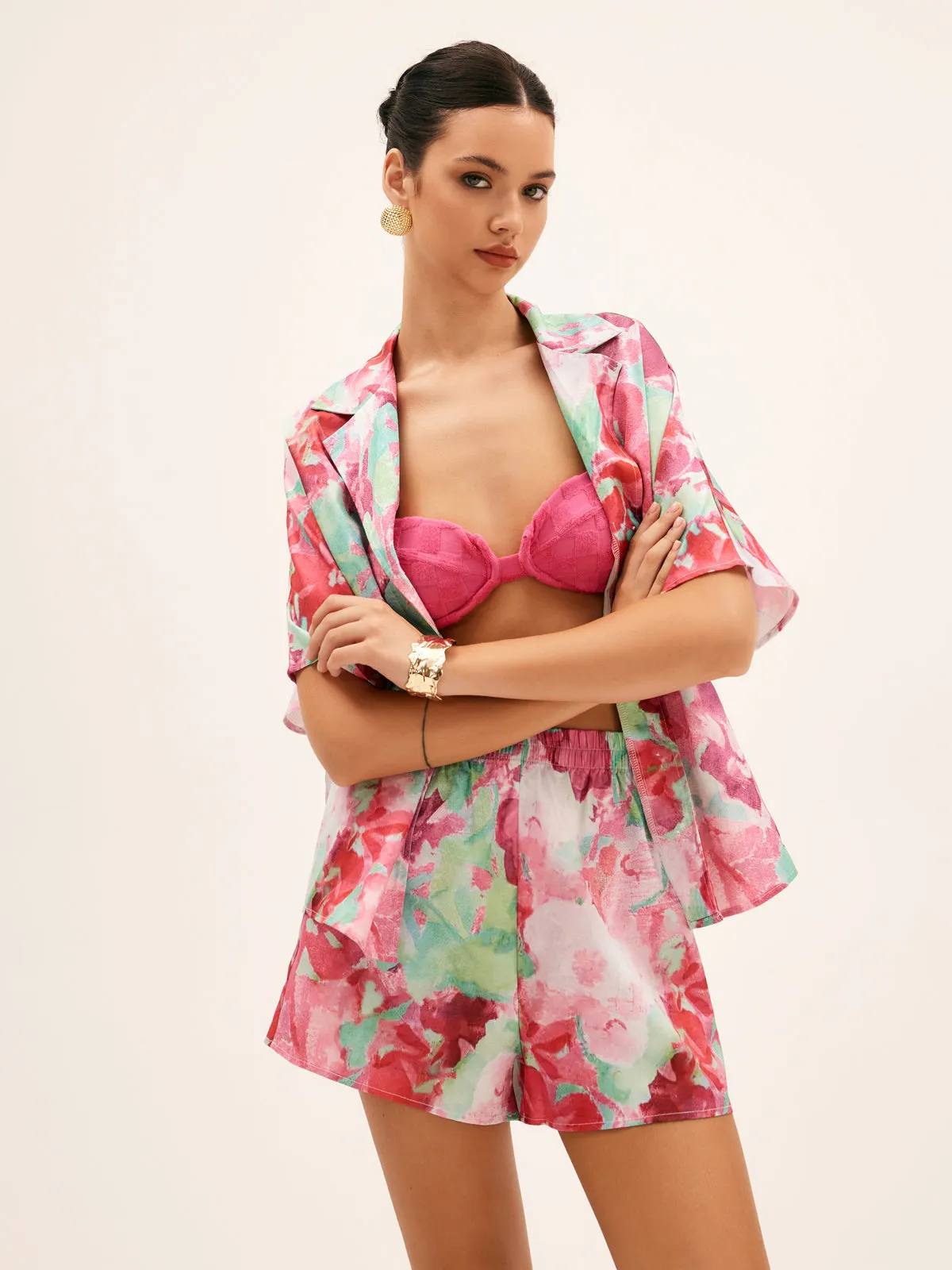 Floral Print Shorts Set sold by COMMENSE product image thumbnail 5