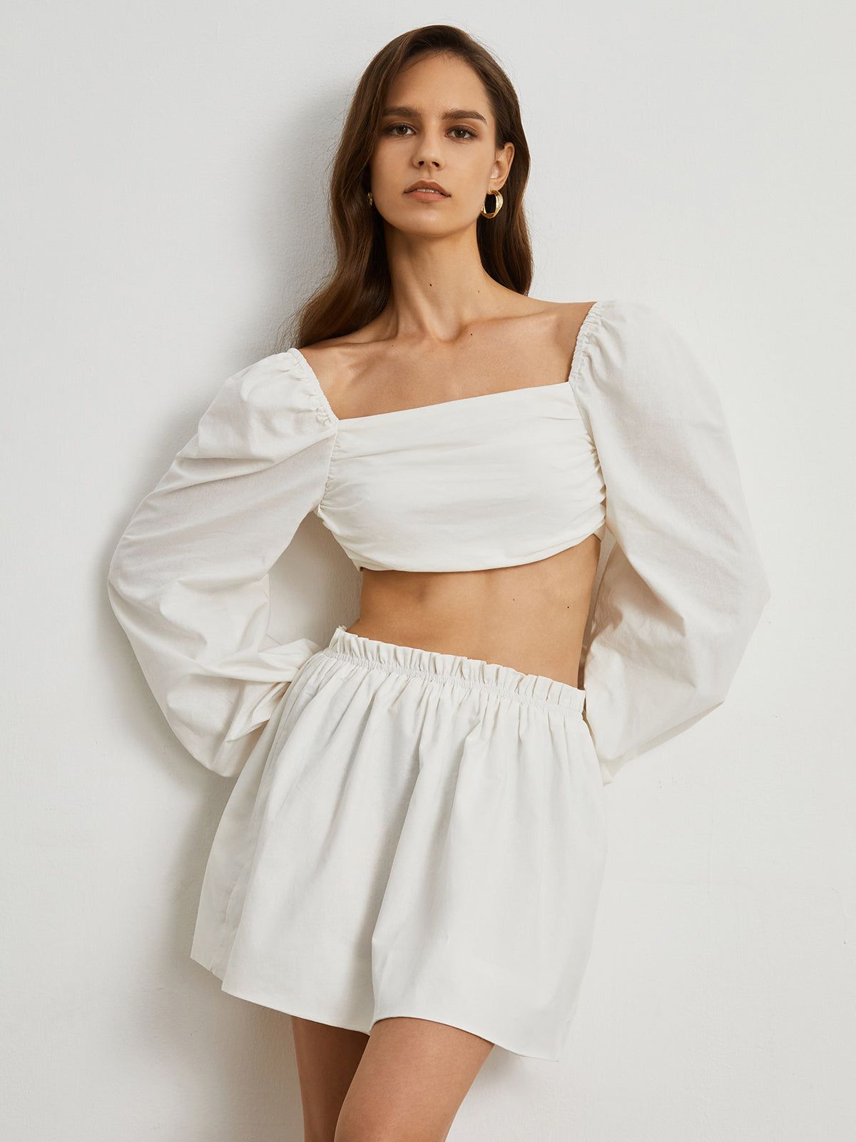 Cotton Tied Back Two Piece Skirt Set sold by COMMENSE product image thumbnail 2