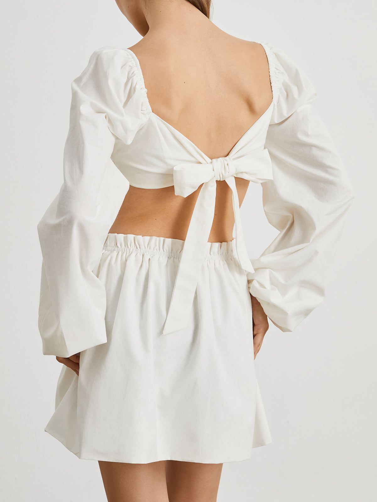 Cotton Tied Back Two Piece Skirt Set sold by COMMENSE