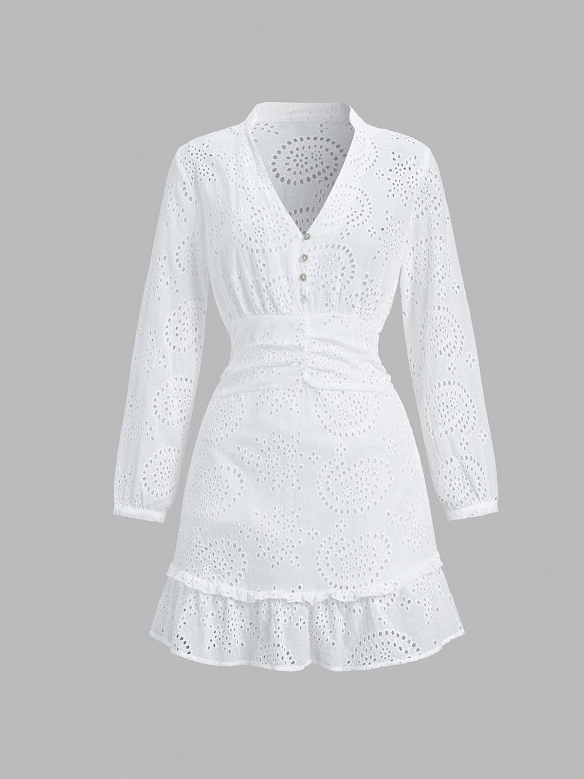 Eyelet Corset Short Dress sold by COMMENSE