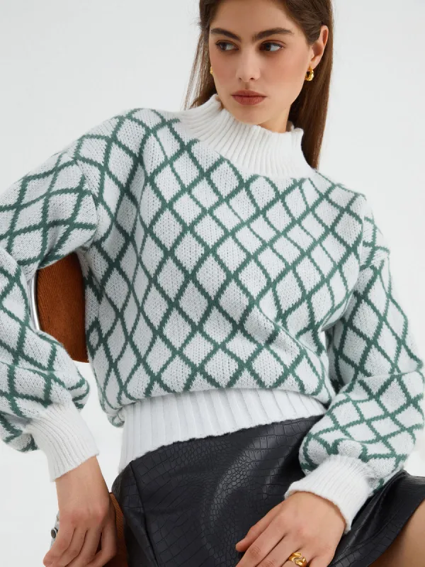 Oversized Diamonds Sweater sold by COMMENSE
