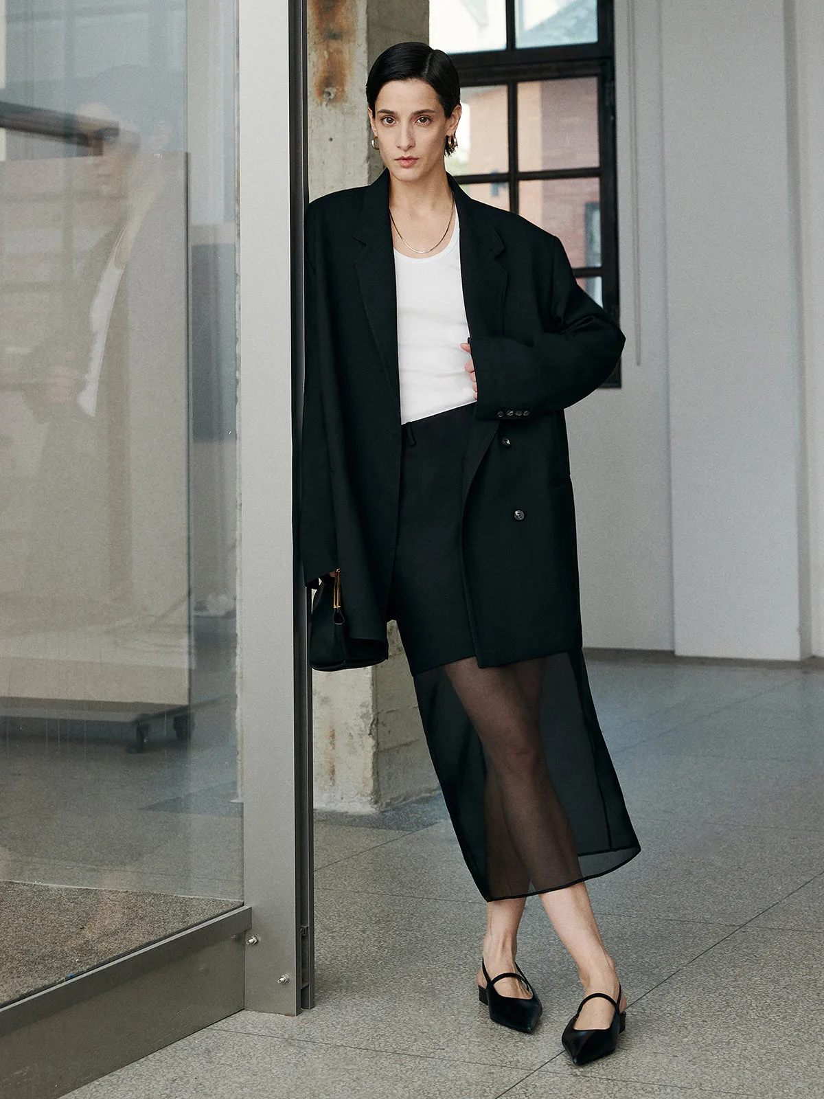 Split Solid Skirt sold by COMMENSE product image thumbnail 3