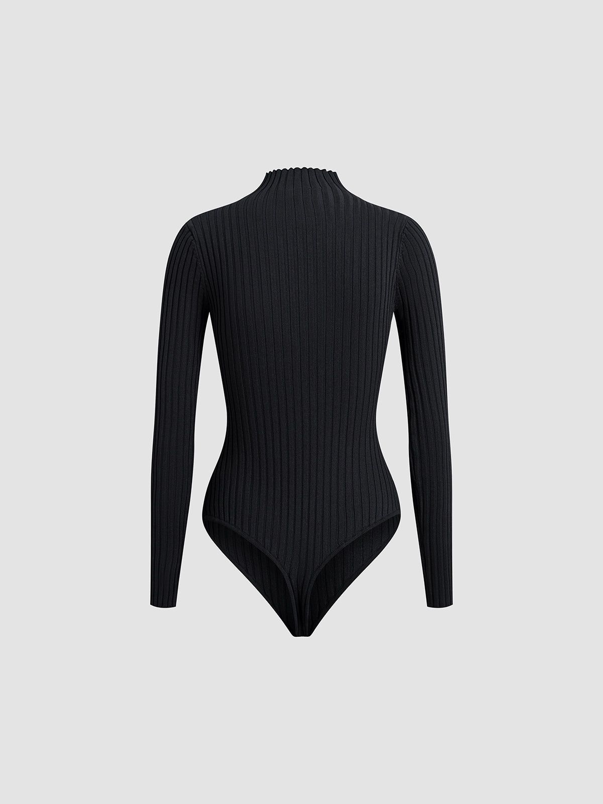 Ribbed Mockneck Bodysuit sold by COMMENSE product image thumbnail 2