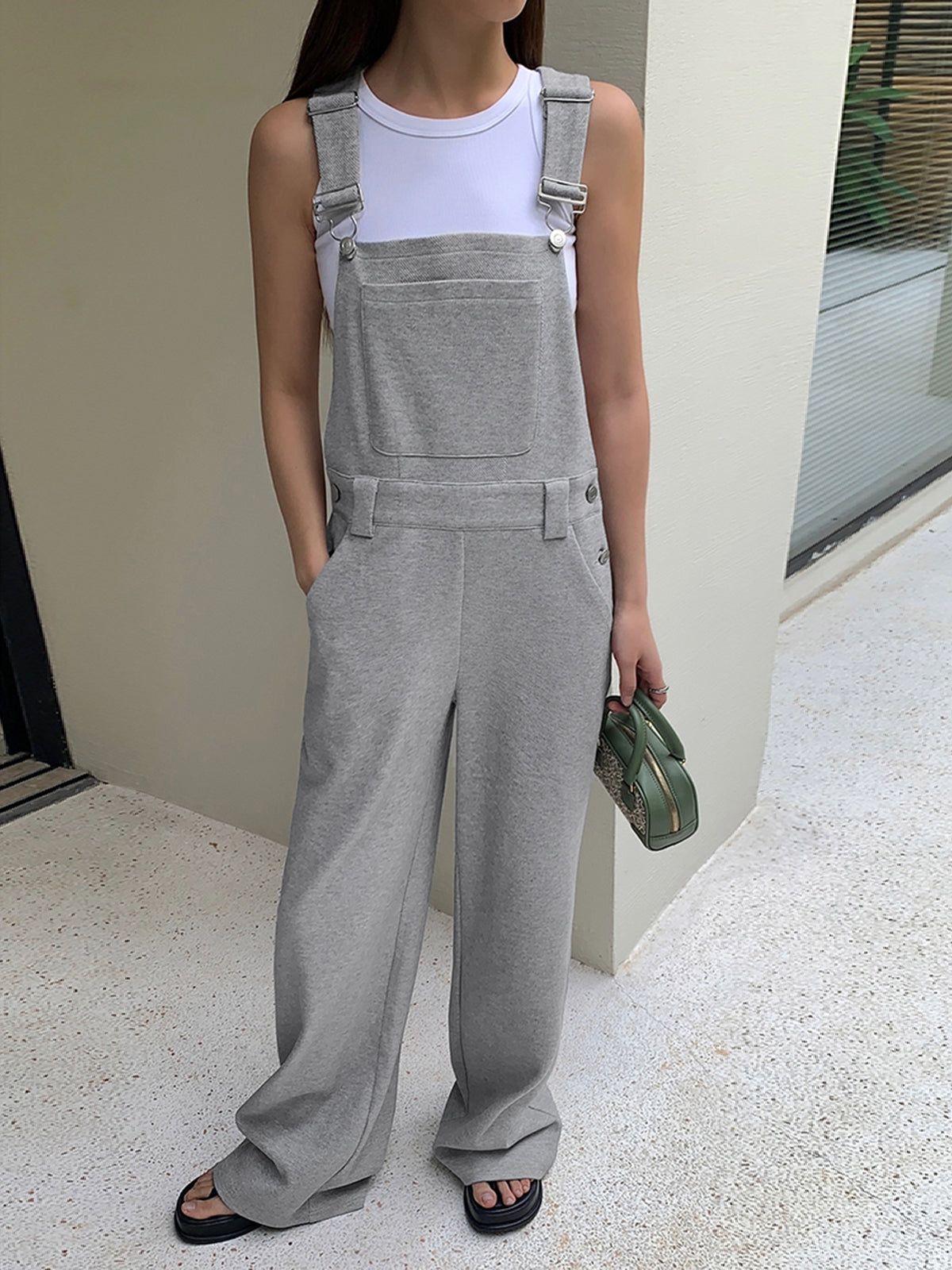 Essential Overalls Jumpsuit sold by COMMENSE