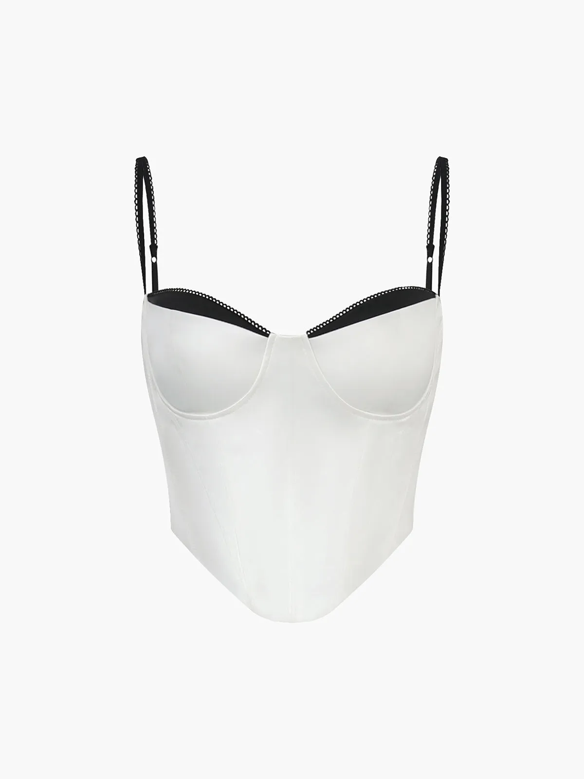 Contrast Trim Corset Cami Top sold by COMMENSE