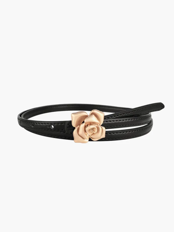 Gold Buckle Rose Belt sold by COMMENSE