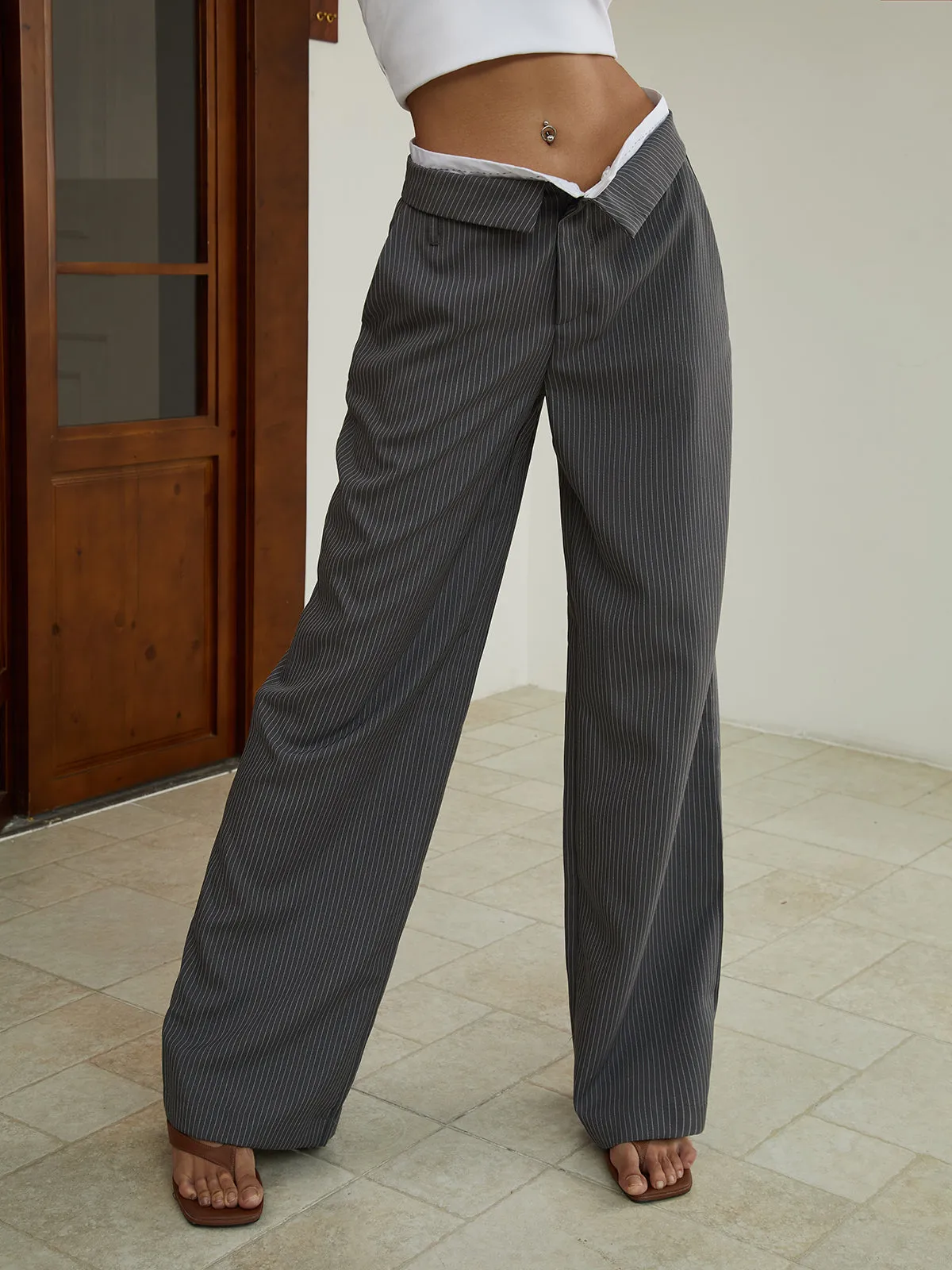 Pinstripe Pockets Pants sold by COMMENSE product image thumbnail 4
