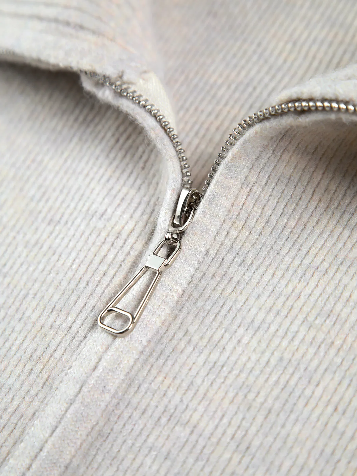 Stripe Double Zip Open Collar Cardigan sold by COMMENSE product image thumbnail 5