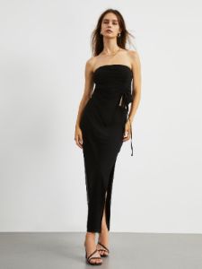 Tube Ruched Two Piece Skirt Set sold by COMMENSE