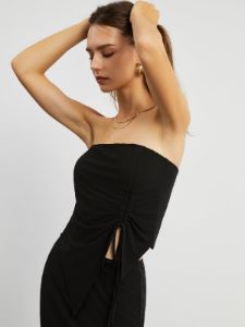 Tube Ruched Two Piece Skirt Set sold by COMMENSE