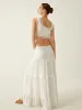 Lace Trim Drawstring Skirt Set sold by COMMENSE