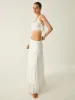 Lace Trim Drawstring Skirt Set sold by COMMENSE