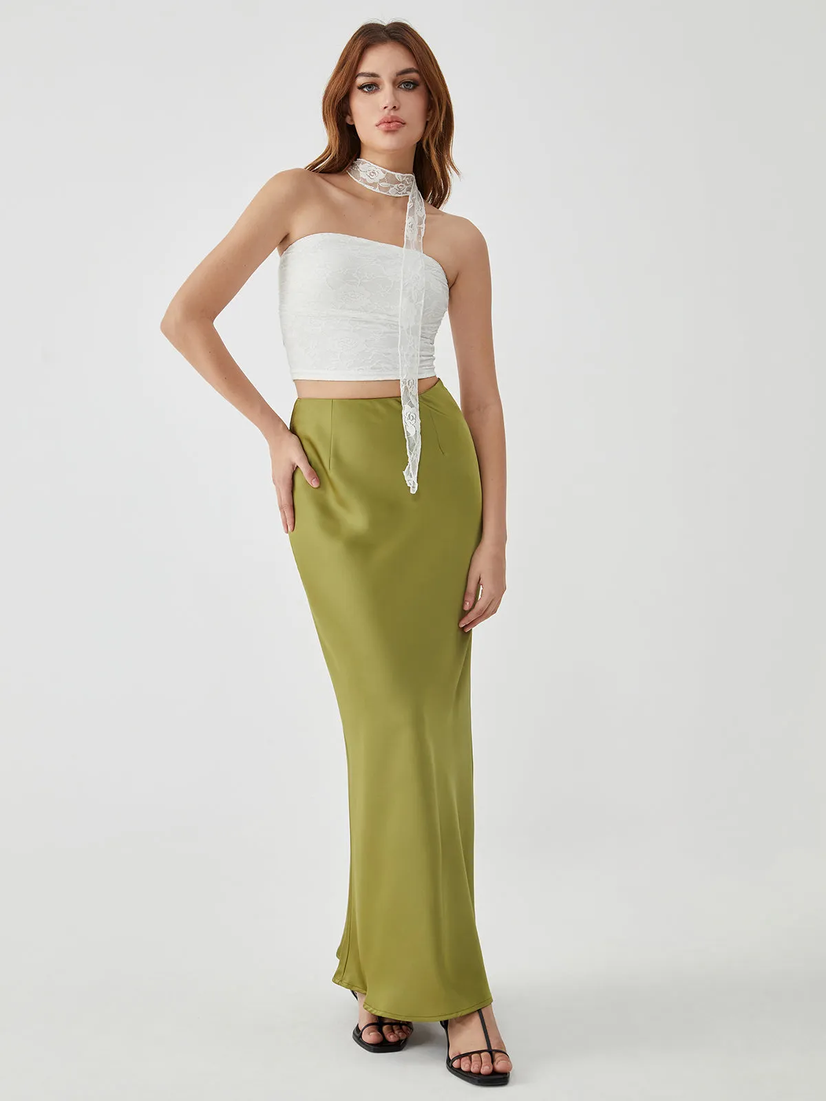 Lace Up Sheer Tube Top sold by COMMENSE product image thumbnail 2