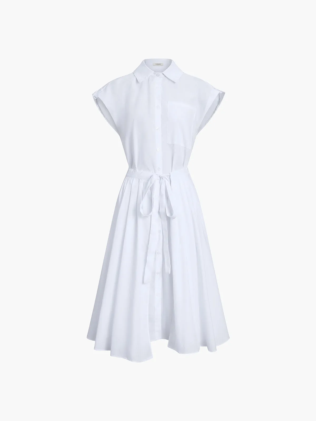 Cotton Blends Sleeveless Split Midi Dress sold by COMMENSE product image thumbnail 3