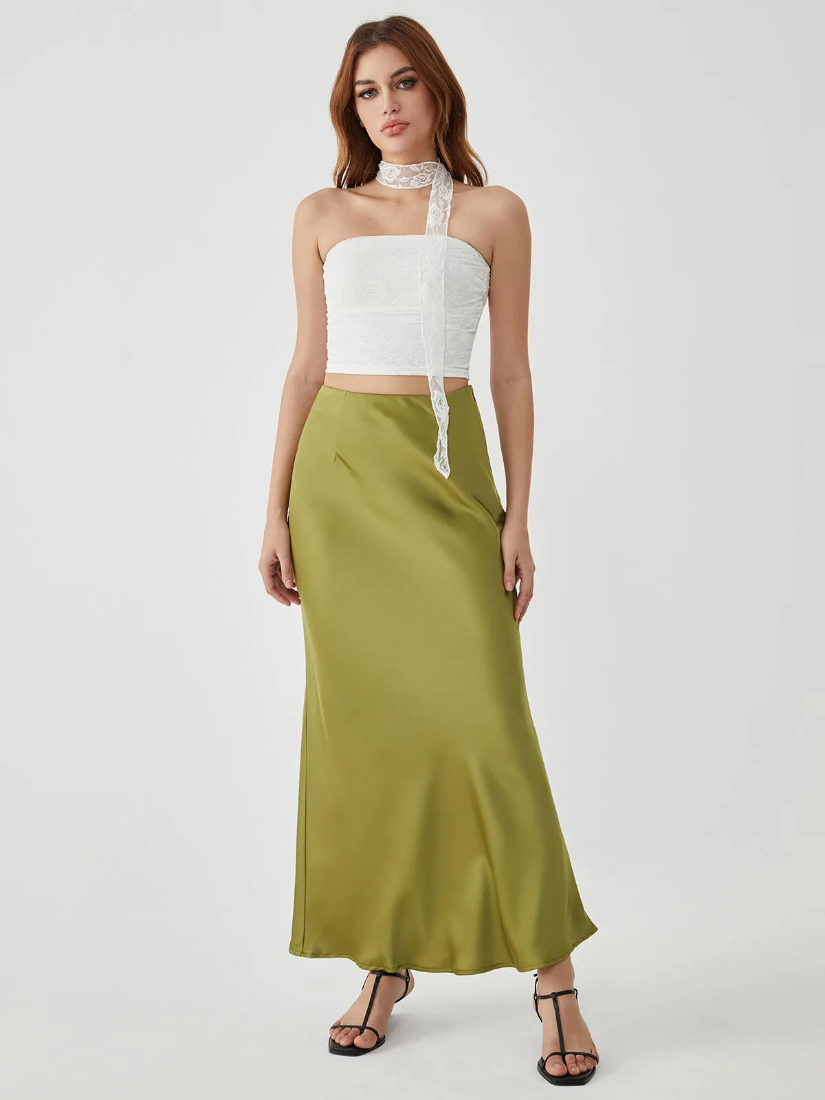 Lace Up Sheer Tube Top sold by COMMENSE product image thumbnail 3