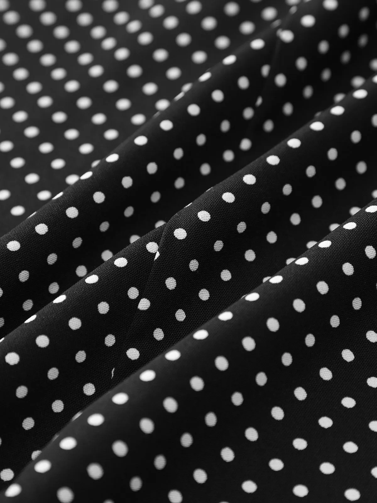 Polka Dot Print Split Halter Long Dress sold by COMMENSE product image thumbnail 4