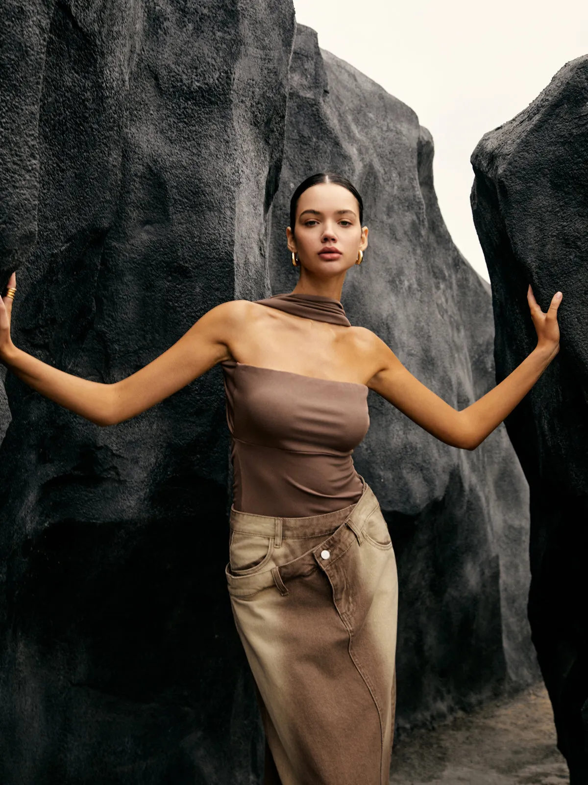 Solid Jersey Halter Tube Top sold by COMMENSE product image thumbnail 5