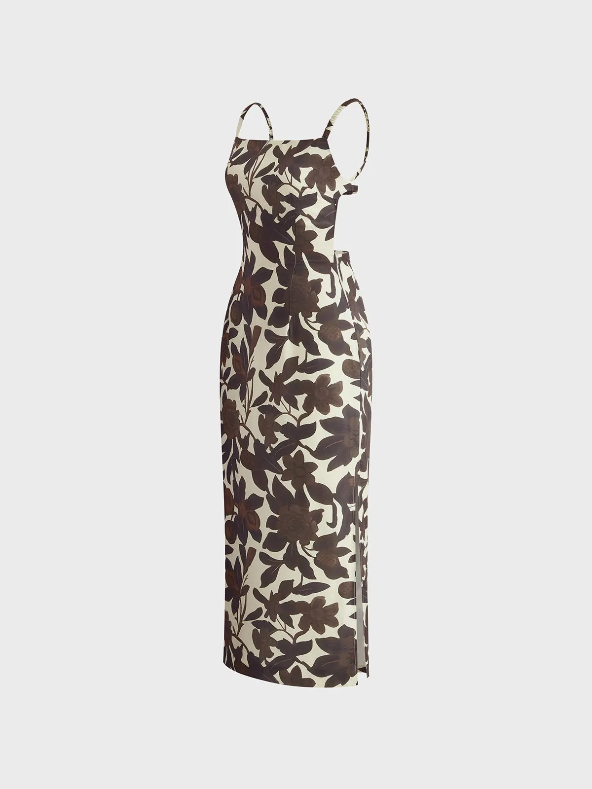 Backless Print Split Zipper Dress sold by COMMENSE product image thumbnail 4