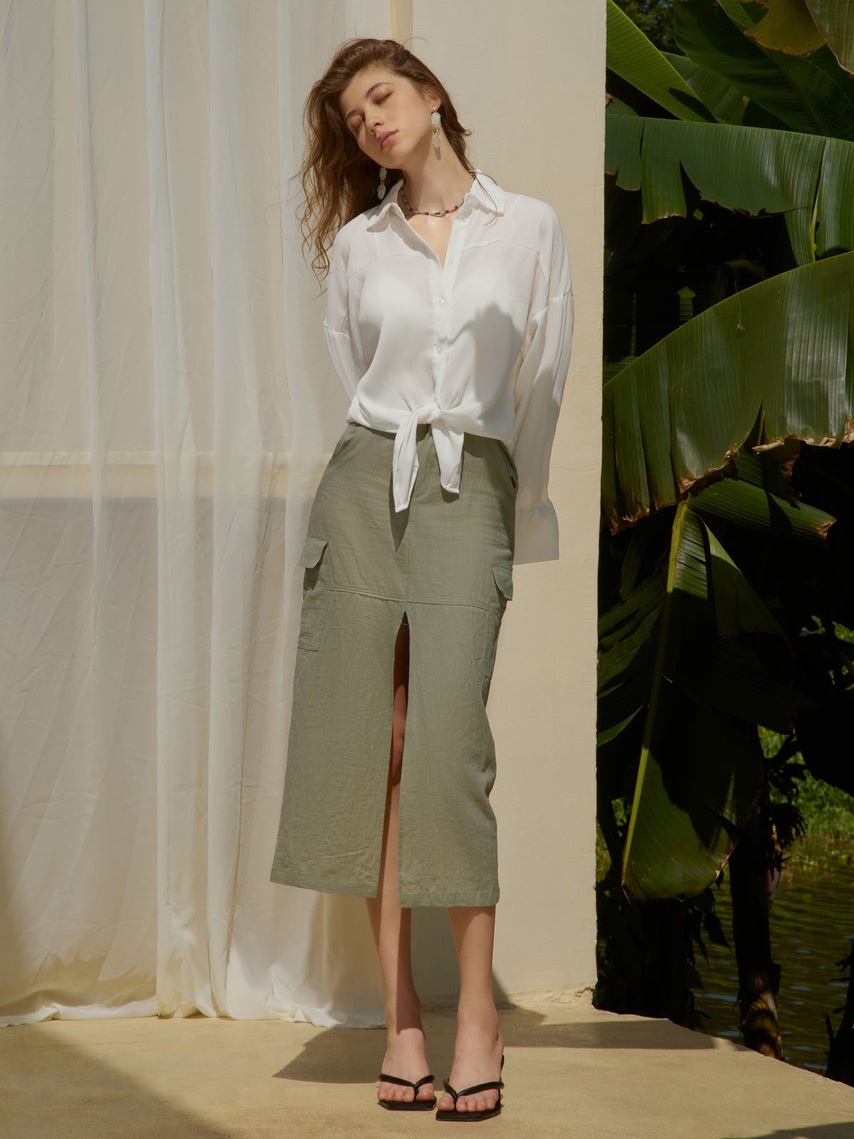 Semi Sheer Oversized Shirt sold by COMMENSE product image thumbnail 3