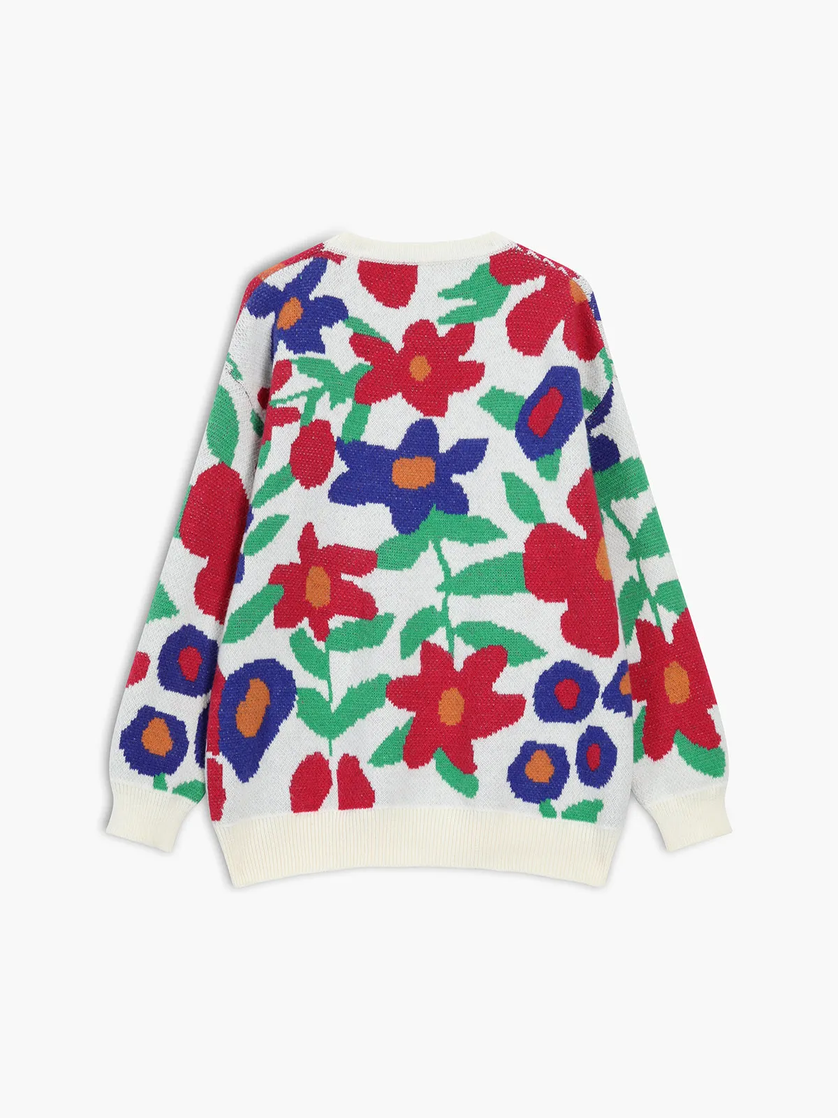 Floral Charm Oversized Sweater sold by COMMENSE product image thumbnail 4