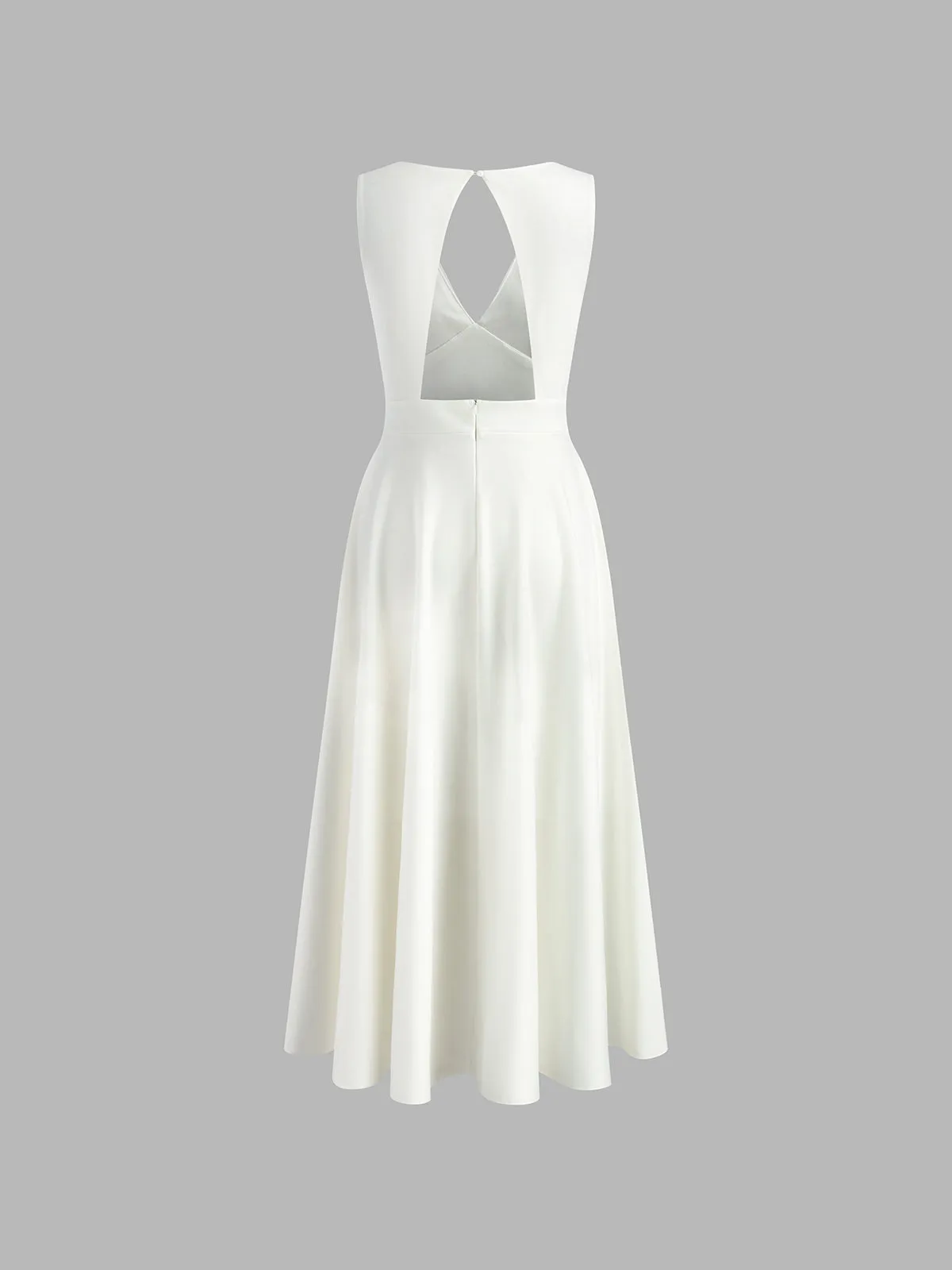 Backless V-Neck Zipper Dress sold by COMMENSE product image thumbnail 2