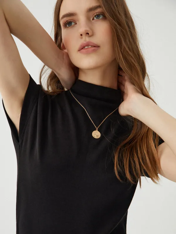 Solid Jersey Short Sleeve Top sold by COMMENSE