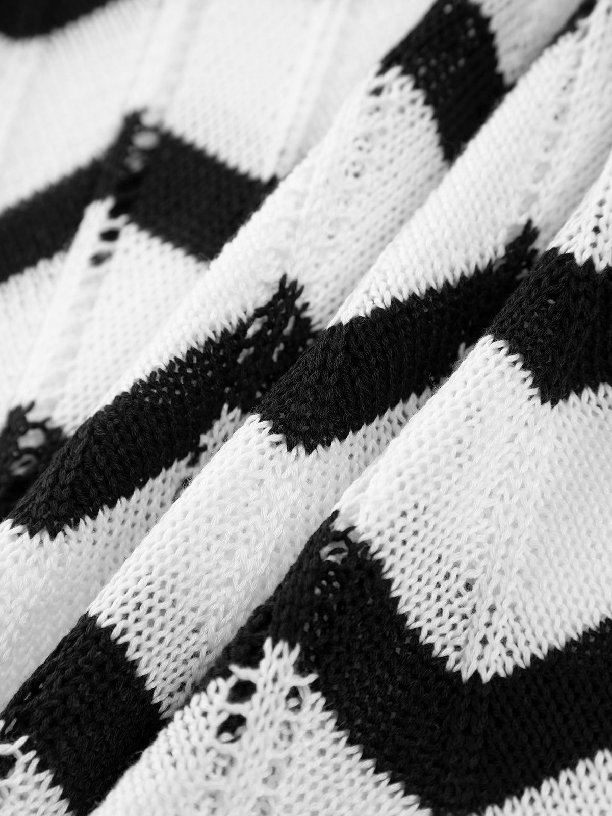 Wavy Print Eyelet Long Dress sold by COMMENSE product image thumbnail 4