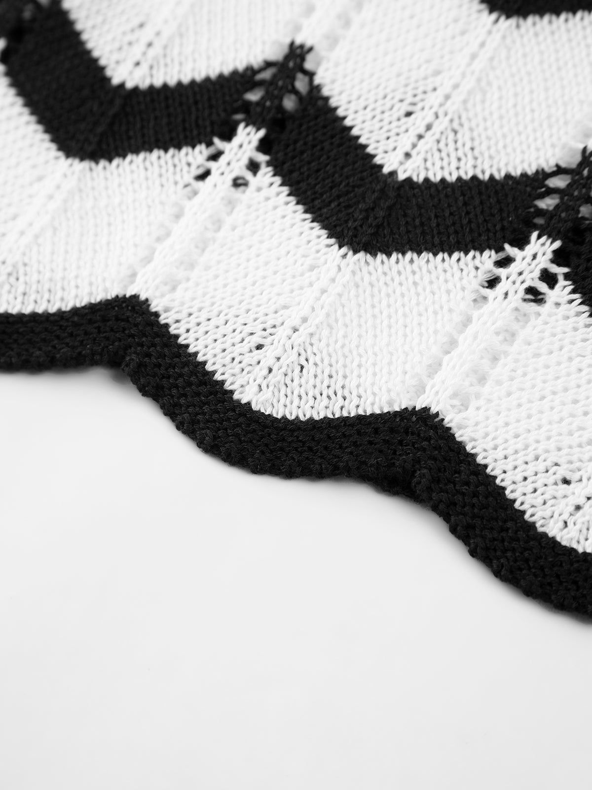 Wavy Print Eyelet Long Dress sold by COMMENSE product image thumbnail 6