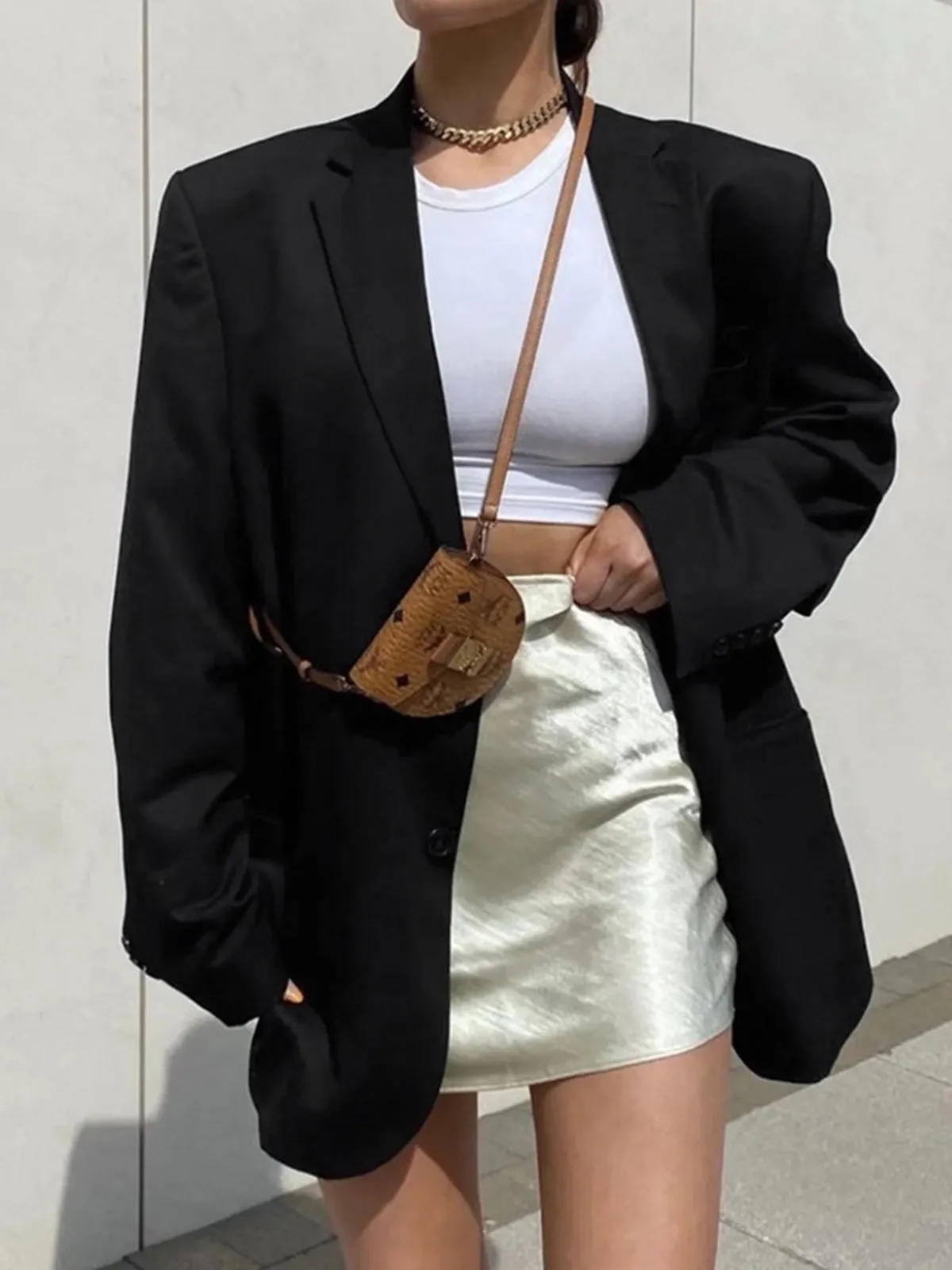 Leisure Relaxed Single Breasted Blazer sold by COMMENSE