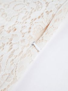 Floral Lace Zippered Top sold by COMMENSE