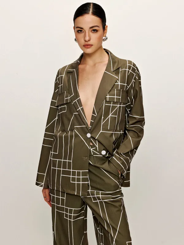 Casual Printed Lapel Shirt sold by COMMENSE