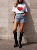 Denim Raw Cut Shorts sold by COMMENSE