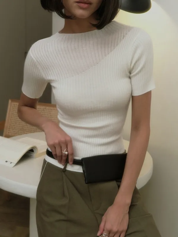 Casual Cozy Ribbed Top sold by COMMENSE