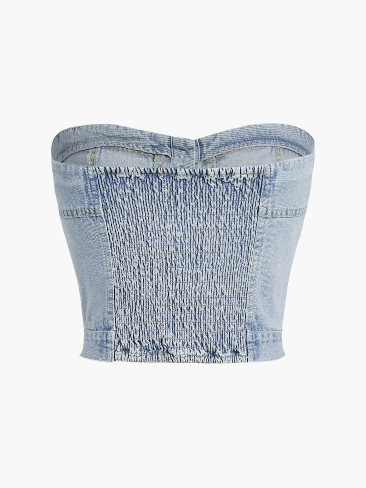 Denim Crop Corset Top sold by COMMENSE product image thumbnail 2