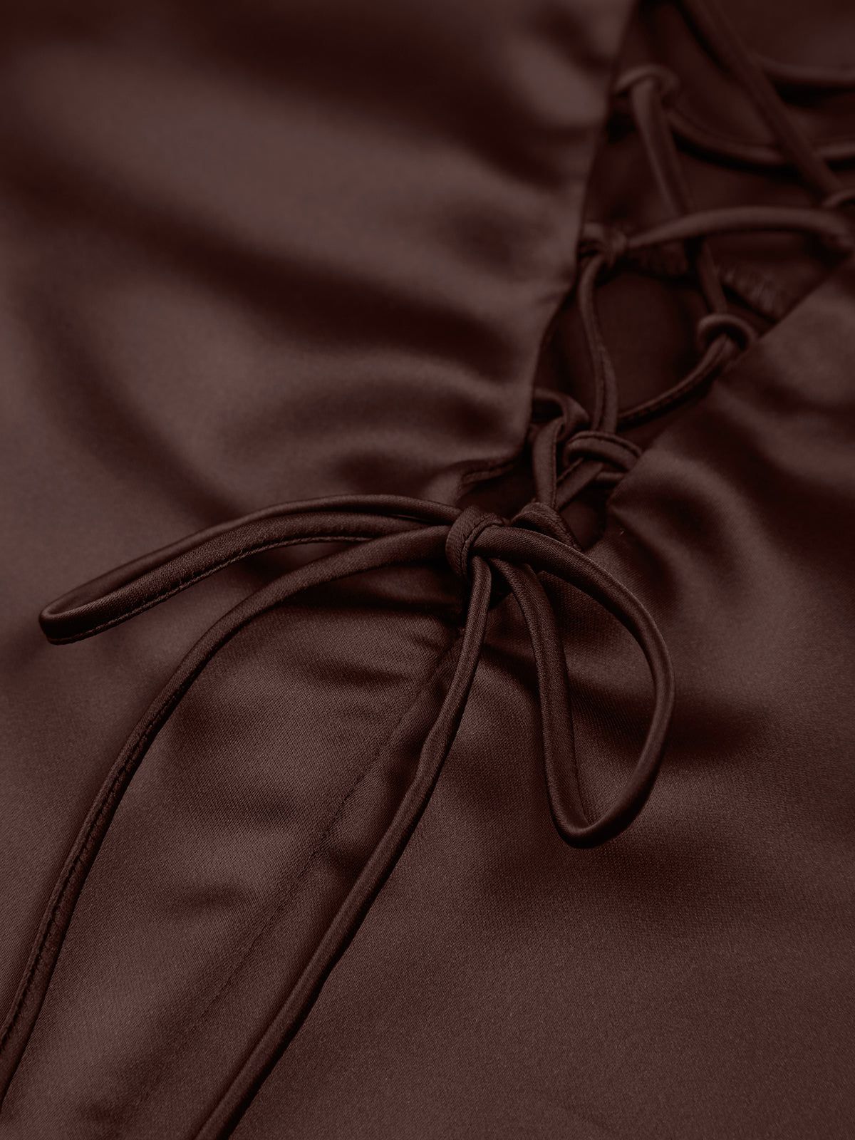 Cocoa Beans Satin Tied Midi Dress sold by COMMENSE product image thumbnail 3