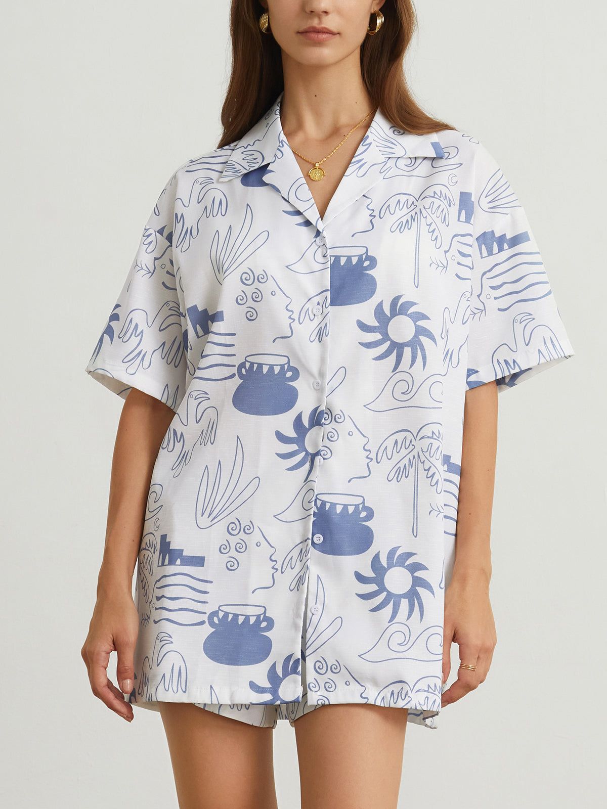 Simple Life Two Piece Shorts Set sold by COMMENSE product image thumbnail 2