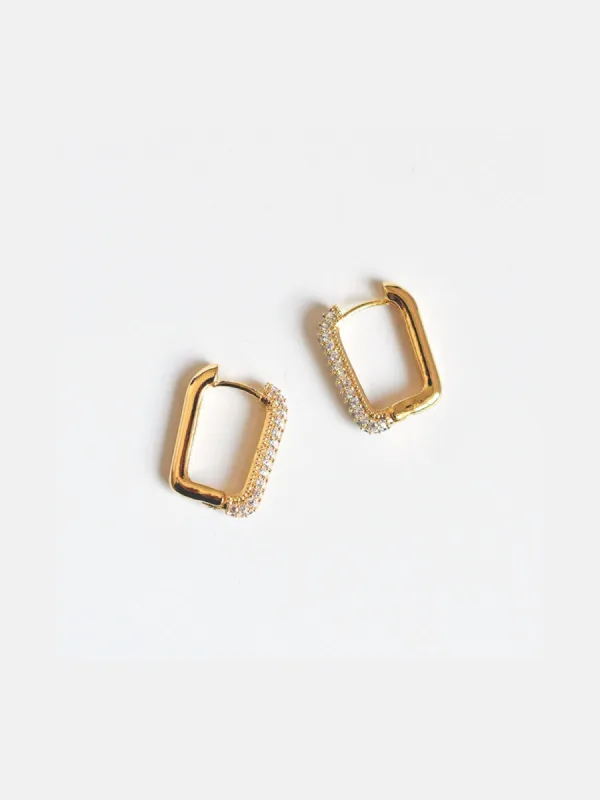 Square Bronze Earrings sold by COMMENSE