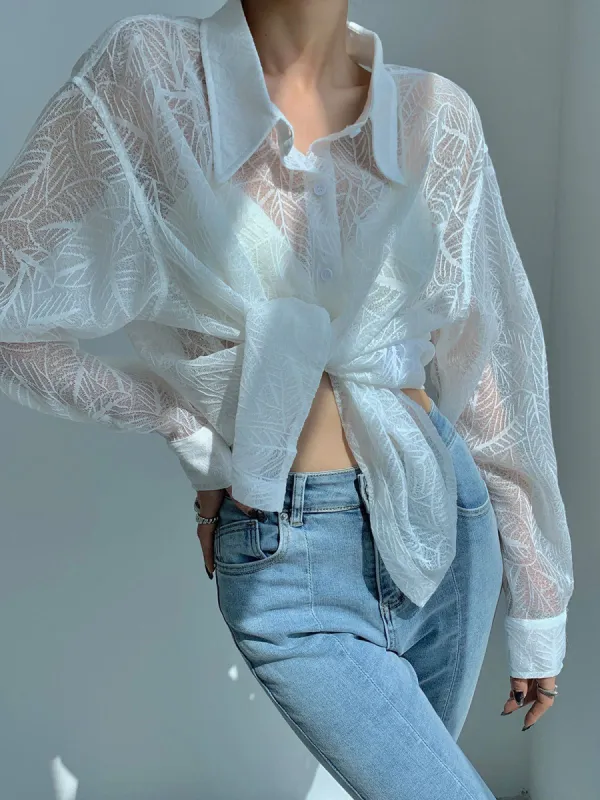 Airstream Lace Mesh Shirt sold by COMMENSE