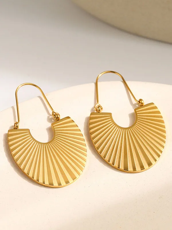 Golden Time Hoop Earrings sold by COMMENSE
