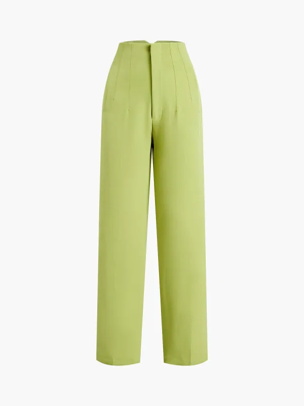 Hight Waisted Straight Leg Ankle Pants sold by COMMENSE