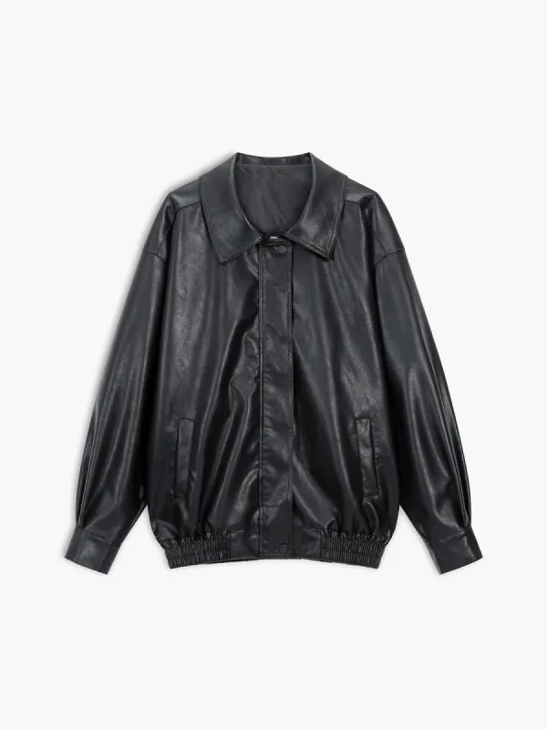 In Heaven Faux Leather Jacket sold by COMMENSE