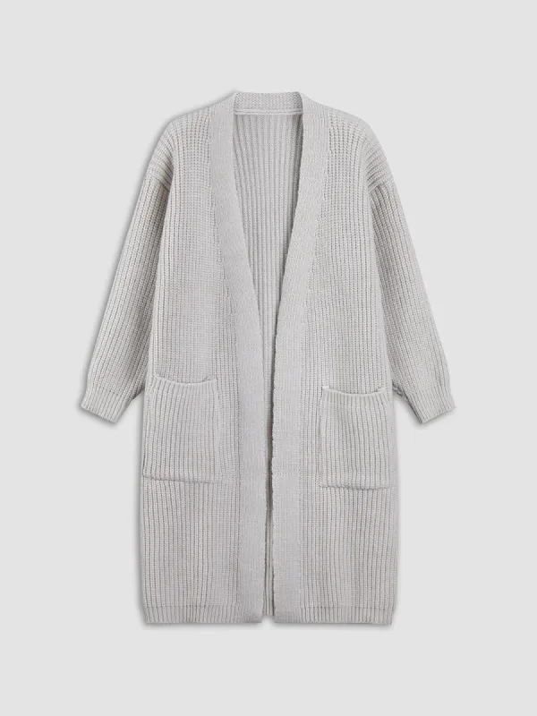Solid Long Cardigan sold by COMMENSE