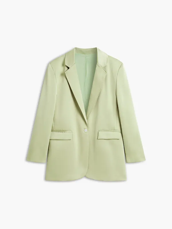 Satin Single Breasted Blazer sold by COMMENSE