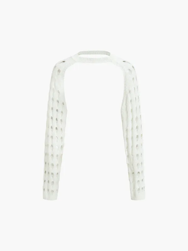 Open Knit Crochet Shrug sold by COMMENSE