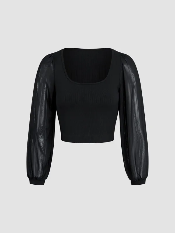 Midnight Paris Mesh Blouse sold by COMMENSE